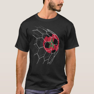 Marokkaans Football van de vlag van Marokko T-shirt