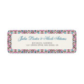 Marokkaans geometrisch traliewerk Mandala Bruiloft Etiket (Voorkant)