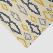 Marokkaans Ikat Blue Yellow Pattern Tissuepapier (Detail)