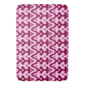 Marokkaans Ikat Damask Pattern, Bourgogne en roze Badmat (Voorkant Verticaal)