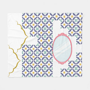 Marokkaans islamitisch tegelpatroon knusse fleece  deken