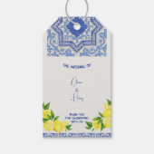 Marokkaans/Italiaans Blauwe Tegel Gift Labels Cadeaulabel (Voorkant)