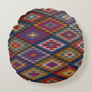 Marokkaans Kilim Boho-ontwerp Rond Kussen