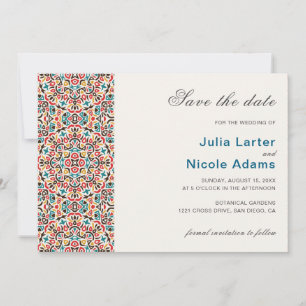 Marokkaans Lattice Geometrisch Mandala Bruiloft Save The Date