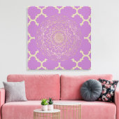 Marokkaans Mandala - Wrapped Canvas (Insitu (Woonkamer))