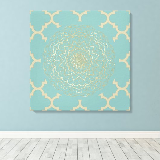 Marokkaans Mandala - Wrapped Canvas (Insitu (Houten vloer))