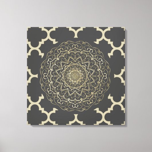 Marokkaans Mandala - Wrapped Canvas Afdruk (Voorkant)