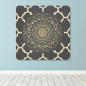 Marokkaans Mandala - Wrapped Canvas Afdruk (Insitu (Houten vloer))