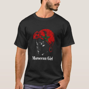 Marokkaans meisje Marokkaanse vlag sjaal Marokkaan T-shirt