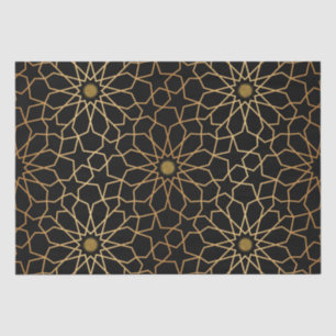 Marokkaans Modern Goud Zwart Mediterraan Decoupage Tissuepapier