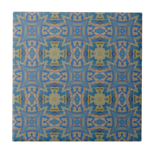 Marokkaans mozaïek geometrisch patroon turquoise g tegeltje