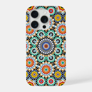 Marokkaans Mozaïek Traditioneel Boho Patroon iPhone 15 Pro Hoesje