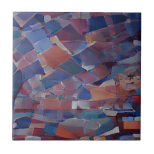 Marokkaans mozaïekblauw, blauwgroen meerkleurig de tegeltje