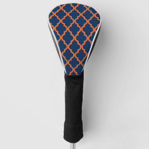 Marokkaans patroon - Navy Blue en Oranje Golfheadcover