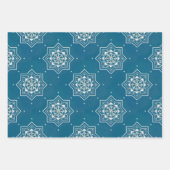 Marokkaans Portugees blauw Azulejos Tile Pattern Inpakpapier Vel (Voorkant 2)