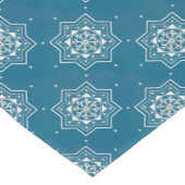 Marokkaans Portugees blauw Azulejos Tile Pattern Korte Tafelloper (Hoek)