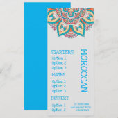 Marokkaans restaurant diner menu (Voorkant / Achterkant)