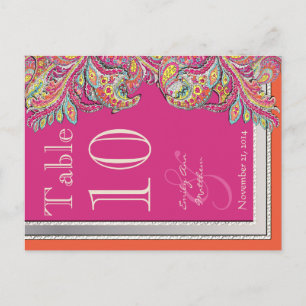 Marokkaans tangerine- en Fuchsietabel nummer Briefkaart
