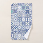 Marokkaans tegelpastelblauw bad handdoek (Handdoek)