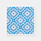 Marokkaans tegelpatroon - blauw en wit servetten (Voorkant)