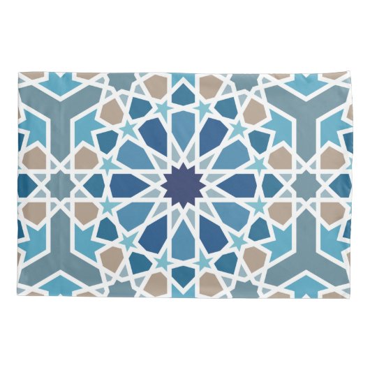 Marokkaans tegelpatroon kussensloop (Achterkant-Links)