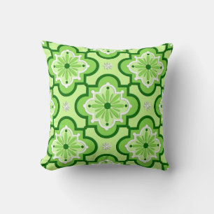 Marokkaans tegelpatroon - Lime Green Kussen
