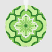 Marokkaans tegelpatroon - Lime Green Ornament (achterkant)