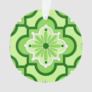 Marokkaans tegelpatroon - Lime Green Ornament