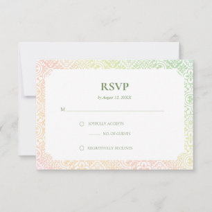 Marokkaans tegelpatroon responskaart RSVP kaartje