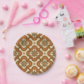 Marokkaans tegelpatroon - Rust en Tan Papieren Bordje (Feest)