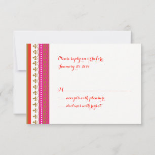 Marokkaans thema Uitnodiging RSVP-kaart