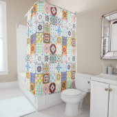 Marokkaans Tile Pattern Shower Curtain Douchegordijn (In situ)