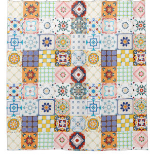 Marokkaans Tile Pattern Shower Curtain Douchegordijn