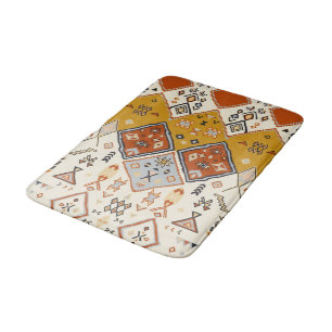 Marokkaans Tribal Geometrisch Volkskunstpatroon Badmat