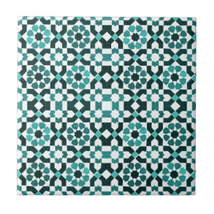 Marokkaans Turquoise Pattern Tegeltje