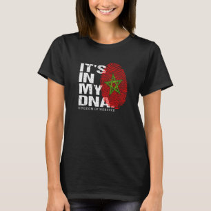 Marokkaans vlaggen-DNA-liefhebber Marokkaanse nati T-shirt