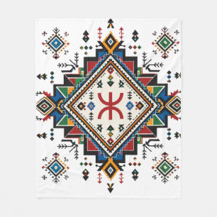 Marokkaanse Amazigh Borduurwerk Vliesdeken Tradi Fleece Deken