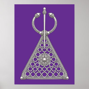 Marokkaanse Amazigh Fibula Traditioneel Sieraden E Poster