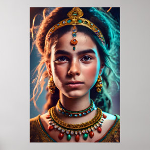 Marokkaanse Amazigh meisje Poster