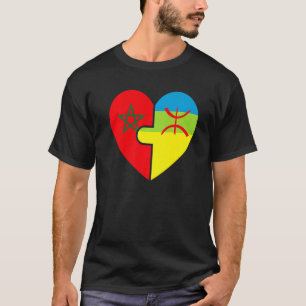 Marokkaanse Amazigh wortels bijpassende vlag trots T-shirt