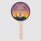 Marokkaanse Arabische Nachten Trouwprogramma Hand  Handwaaier (Achterkant)