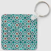 Marokkaanse Art Button Square Sleutelhanger (Achterkant)