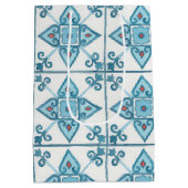 Marokkaanse blauwe Tegel Motif Medium Cadeauzakje (Achterkant)