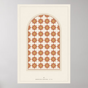 Marokkaanse boog geometrische wandkunst poster, is poster