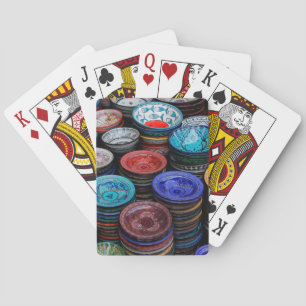 Marokkaanse Borden op de markt Pokerkaarten