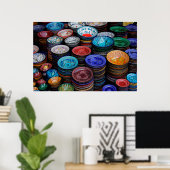 Marokkaanse Borden op de markt Poster (Thuiskantoor)