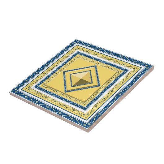 Marokkaanse Diamond Tile Tegeltje (Zijkant)