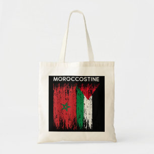 Marokkaanse en Palestijnse vlag Marokko en palesti Tote Bag