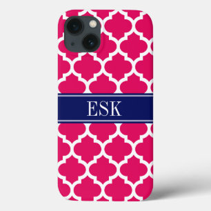 Marokkaanse frambozen 5 marinemonogram ESK iPhone 13 Hoesje