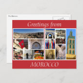 marokkaanse groeten briefkaart (Voorkant / Achterkant)